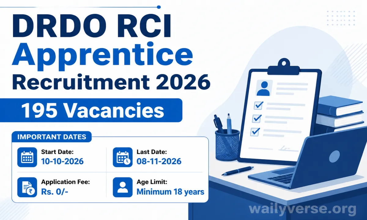 DRDO RCI Apprentice Recruitment 2026