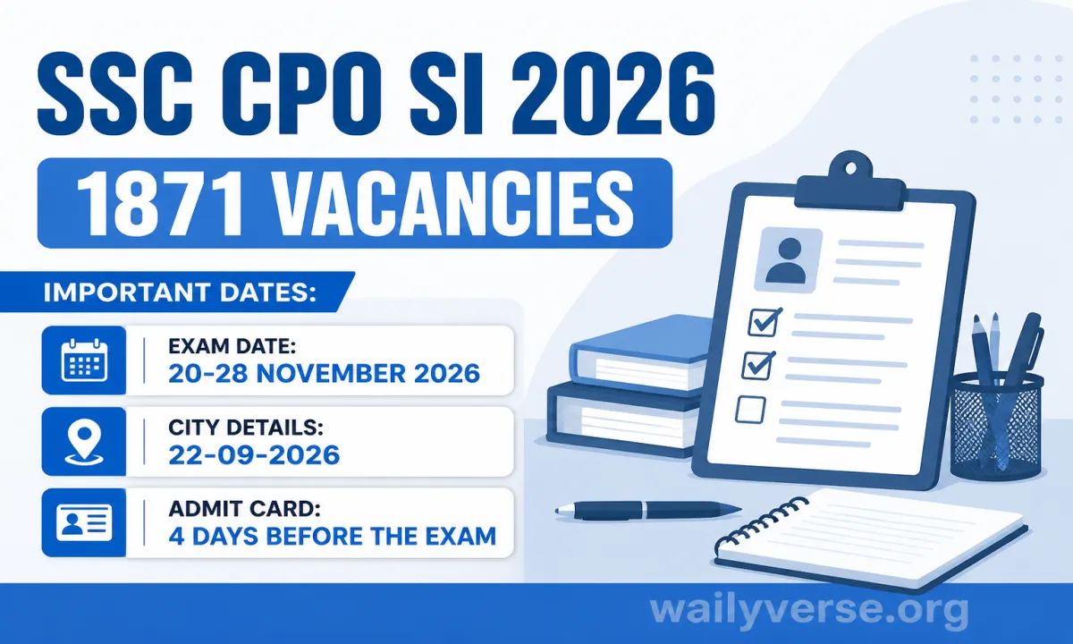 SSC CPO SI 2026